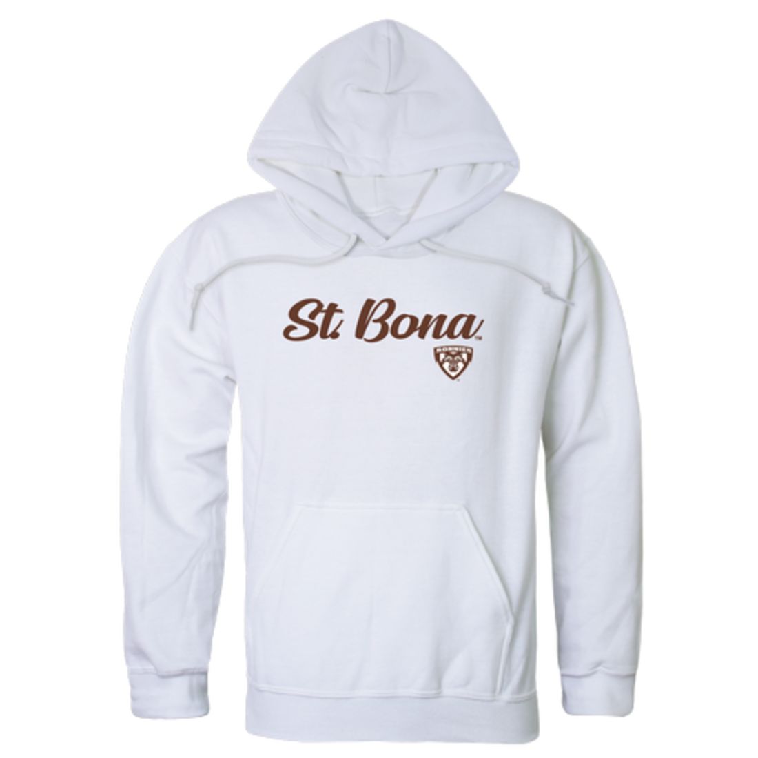 SBU St. Bonaventure University Bonnies Mens Script Hoodie Sweatshirt Black-Campus-Wardrobe