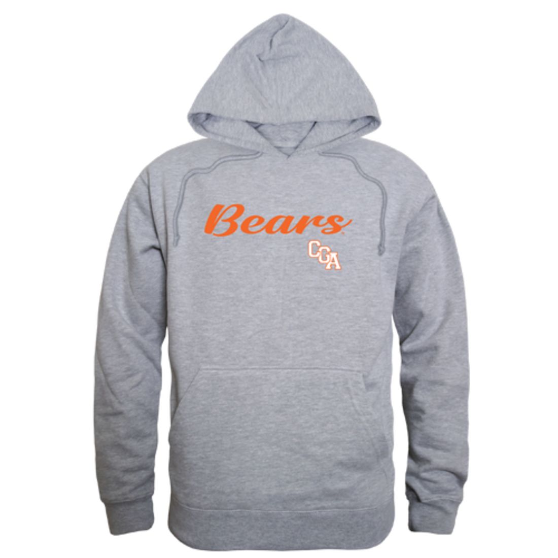 USCGA United States Coast Guard Academy Bears Mens Script Hoodie Sweatshirt Black-Campus-Wardrobe