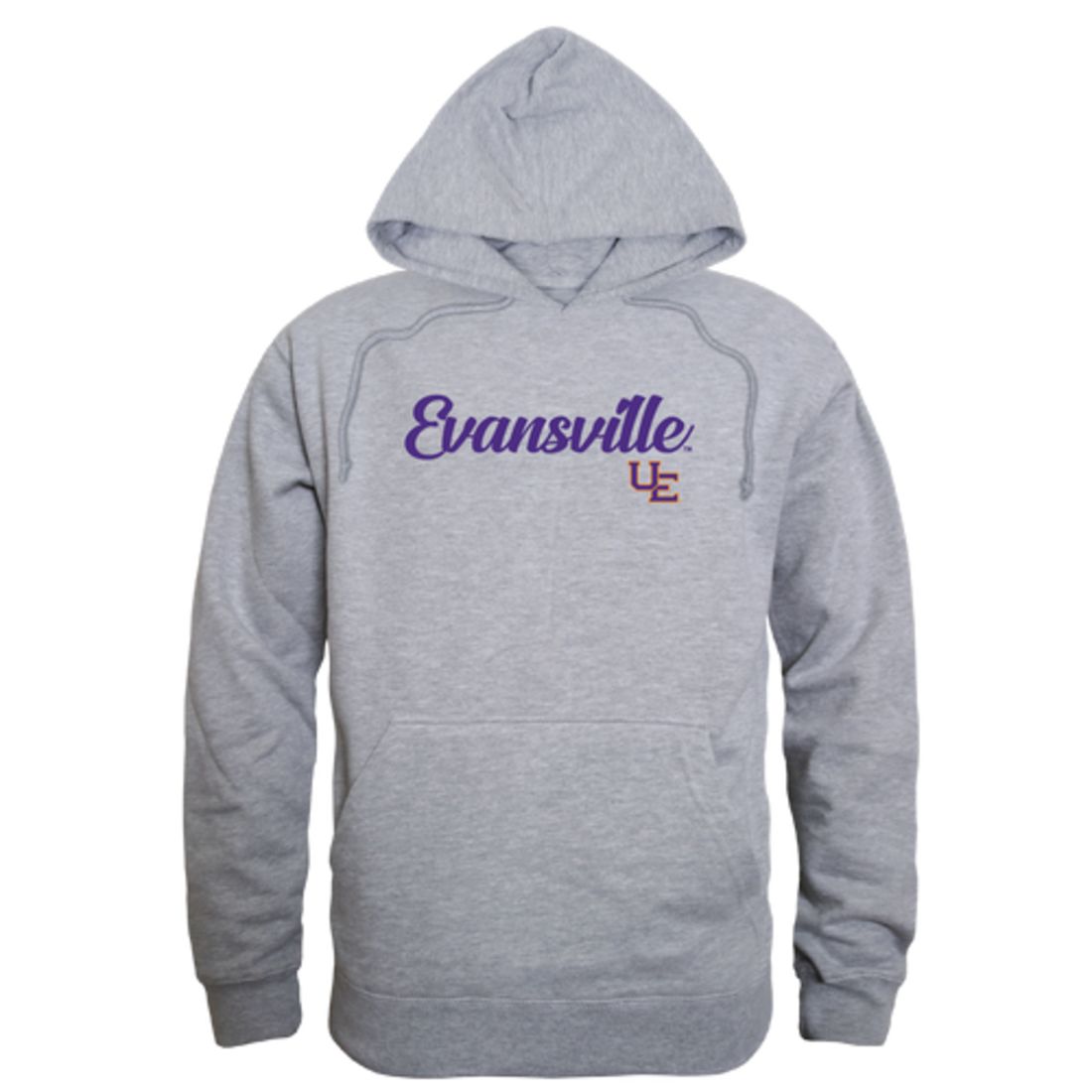 University of Evansville Purple Aces Mens Script Hoodie Sweatshirt Black-Campus-Wardrobe