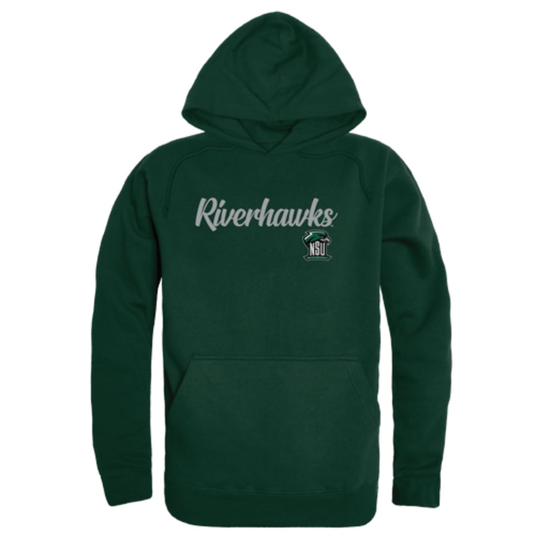 NSU Northeastern State University RiverHawks Mens Script Hoodie Sweatshirt Black-Campus-Wardrobe