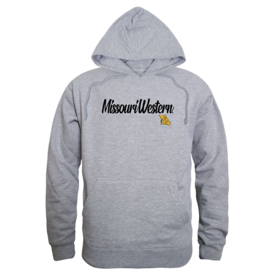 MWSU Missouri Western State University Griffons Mens Script Hoodie Sweatshirt Black-Campus-Wardrobe