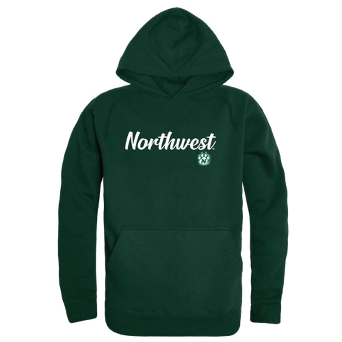 NW Northwest Missouri State University Bearcat Mens Script Hoodie Sweatshirt Black-Campus-Wardrobe