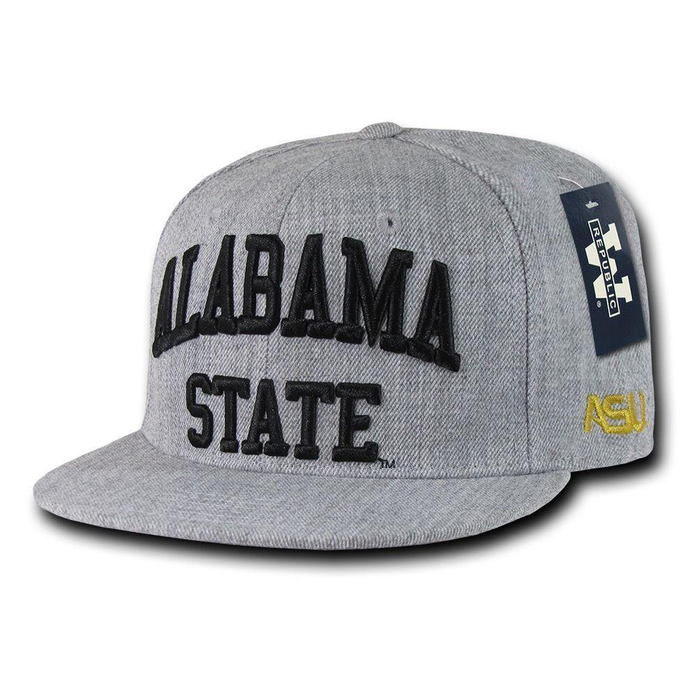 NCAA Alabama State University Hornets Game Day Snapback Caps Hats Heather Grey-Campus-Wardrobe