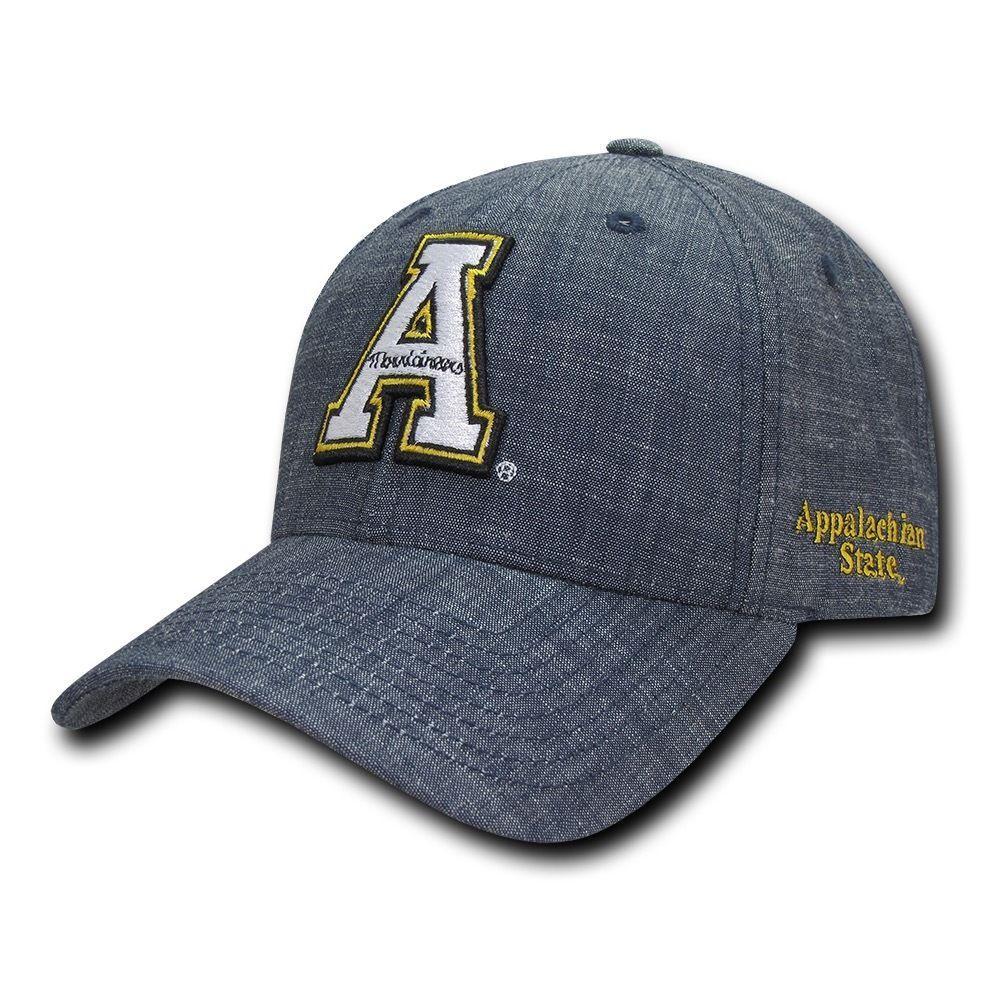 NCAA Appalachian State Mountaineers Structured Denim Baseball Caps Hats-Campus-Wardrobe