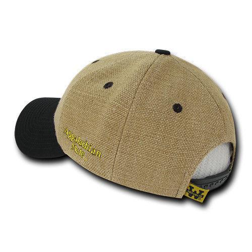 NCAA Appalachian State University 6 Panel Low Structured Jute Caps Hats-Campus-Wardrobe