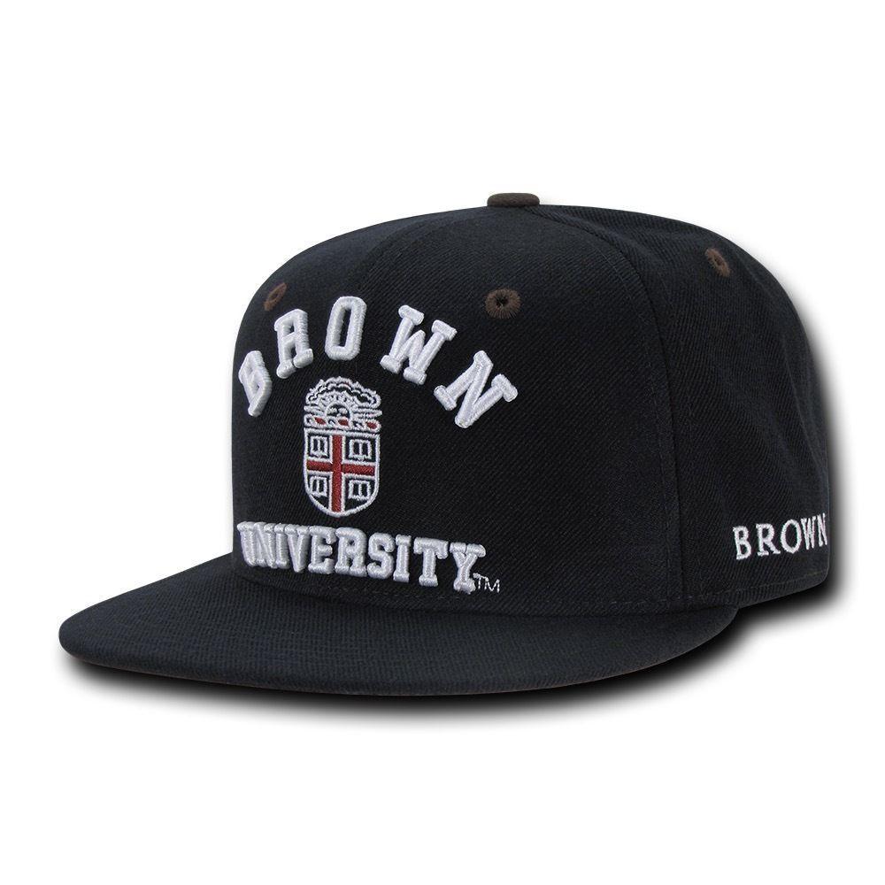 NCAA Brown Bears University Flat Bill Accent Snapback Baseball Caps Hats-Campus-Wardrobe