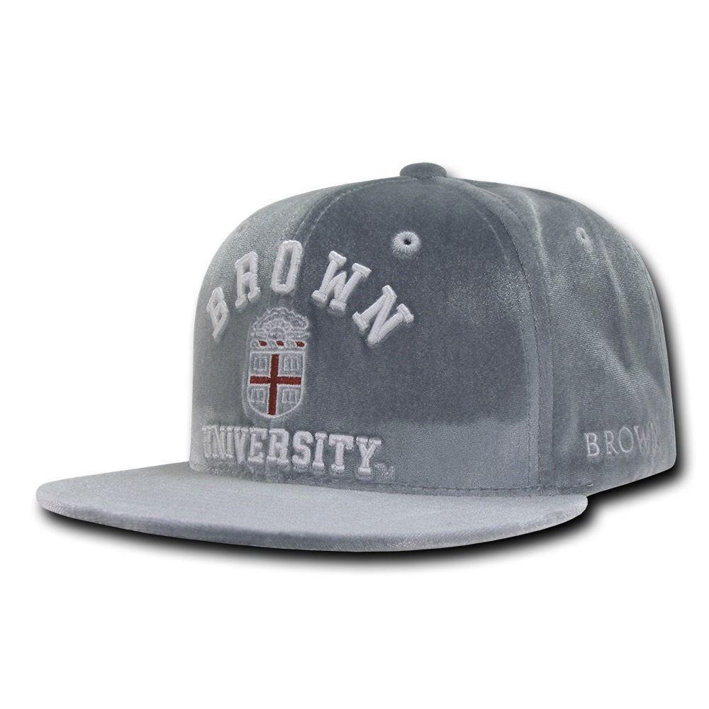 NCAA Brown Bears University Retro Flat Bill Velvet Snapback Baseball Caps Hats-Campus-Wardrobe