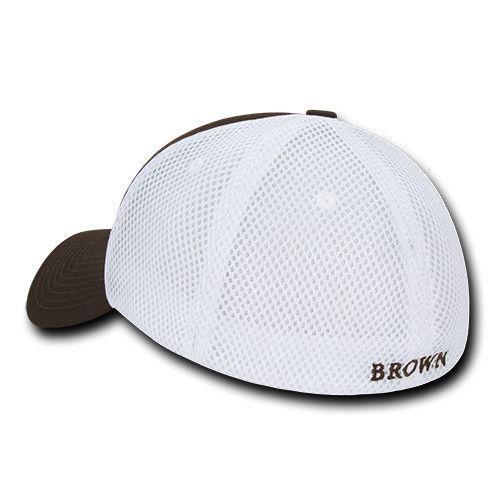 NCAA Brown University Structured Mesh Flex Baseball Caps Hats-Campus-Wardrobe
