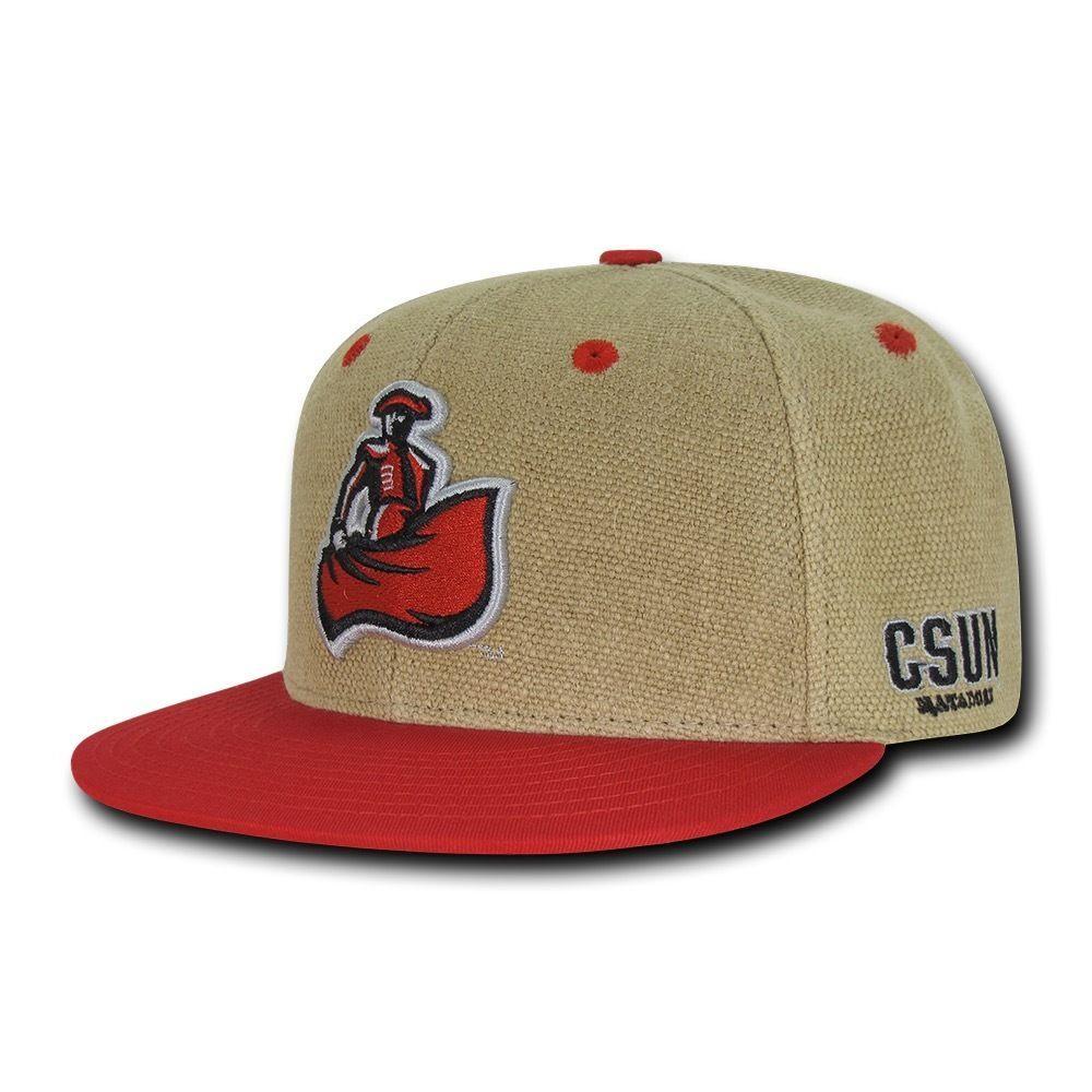 NCAA Csun Cal State Northridge University Matadors Heavy Jute Snapback Caps Hats-Campus-Wardrobe