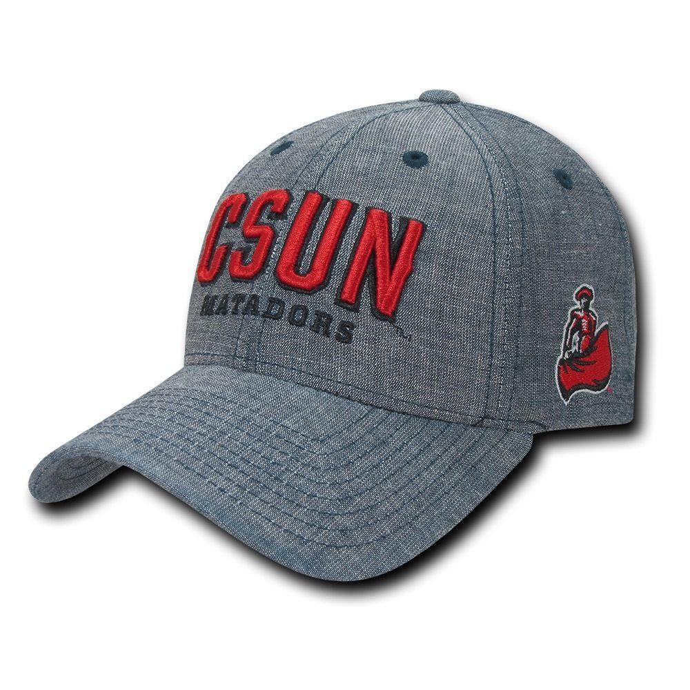 NCAA Csun Cal State Northridge University Matadors Structured Denim Caps Blue-Campus-Wardrobe