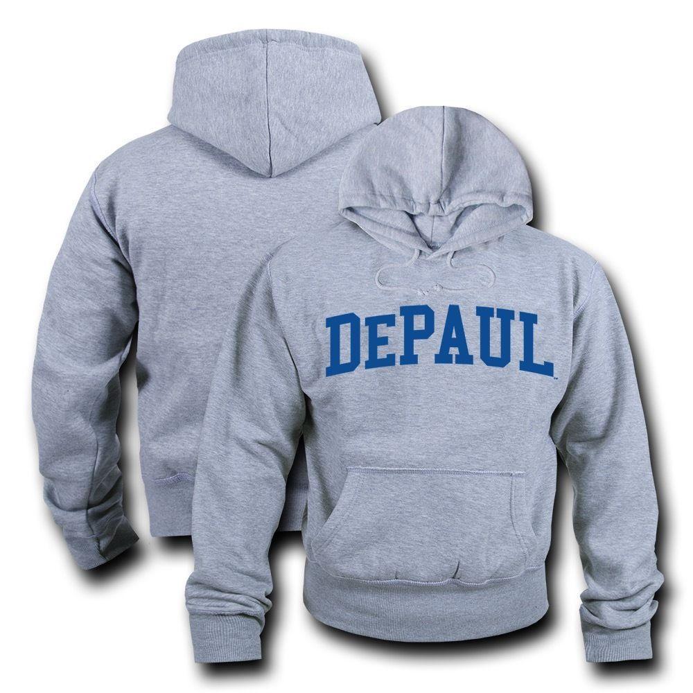 NCAA Depaul University Hoodie Sweatshirt Game Day Fleece Pullover Heat