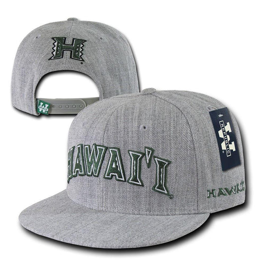 NCAA Hawaii University Rainbow Warriors Game Day Snapback Caps Hats Heather Grey-Campus-Wardrobe