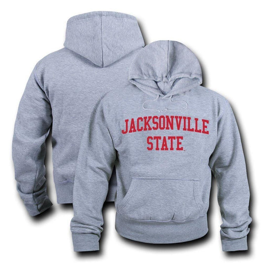 NCAA Jacksonville State University Hoodie Sweatshirt Gameday Fleece Heather Grey-Campus-Wardrobe