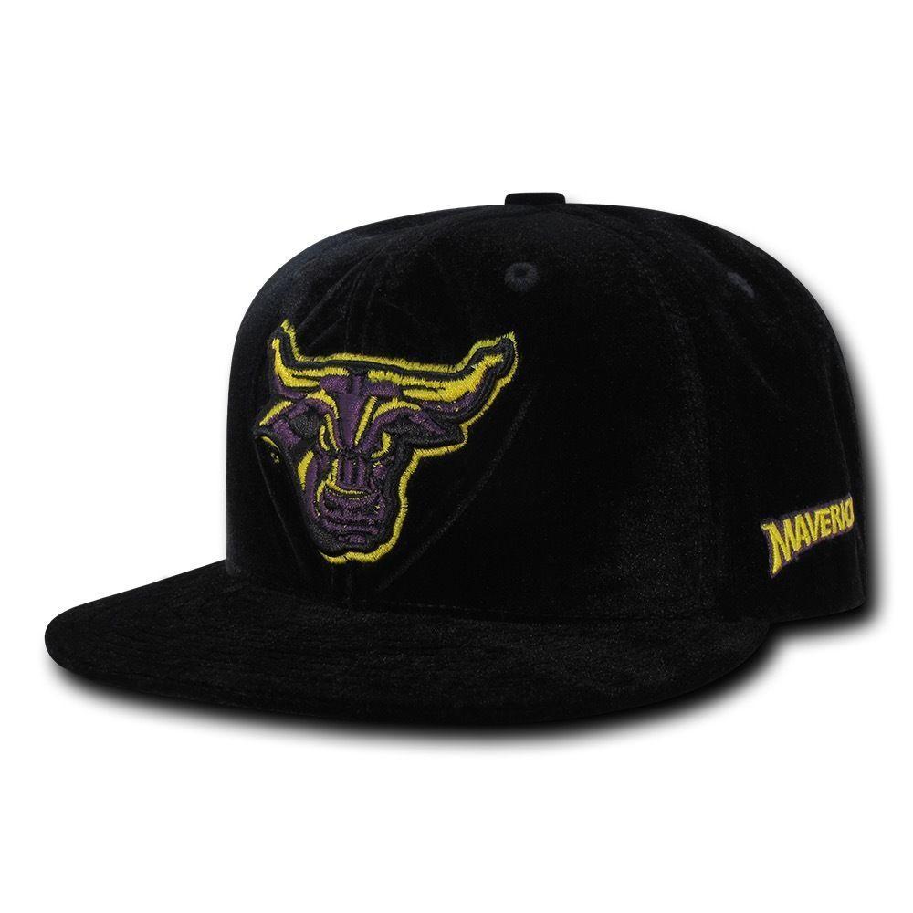 NCAA Mankato Minnesota State University Mavericks Velvet Snapback Caps Hat Black-Campus-Wardrobe