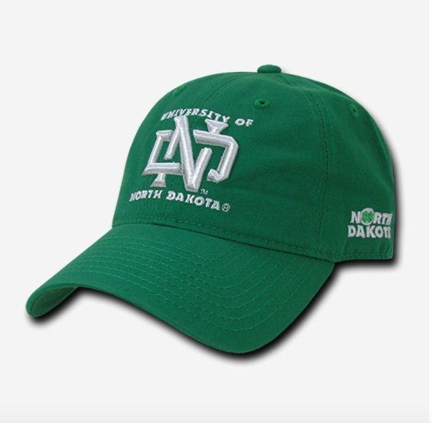 NCAA Ndu North Dakota University Fighting Hawks Relaxed Cotton Baseball Caps Hat-Campus-Wardrobe