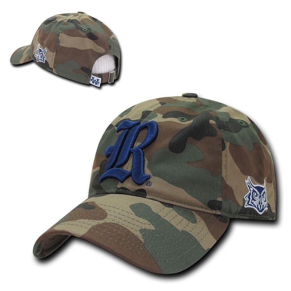 NCAA Rice Owls University 6 Panel Relaxed Camo Camouflage Baseball Caps Hats-Campus-Wardrobe