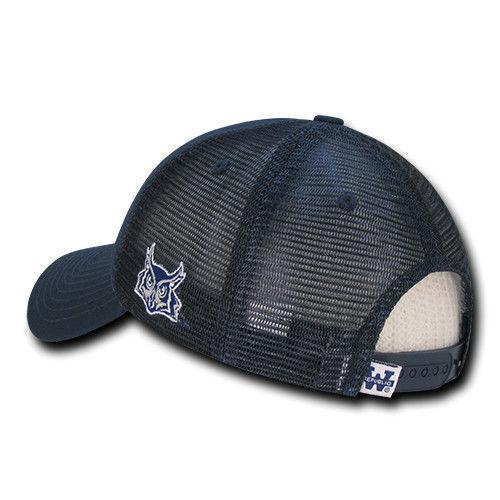NCAA Rice University Cotton Structured Trucker Caps Hats Navy White-Campus-Wardrobe