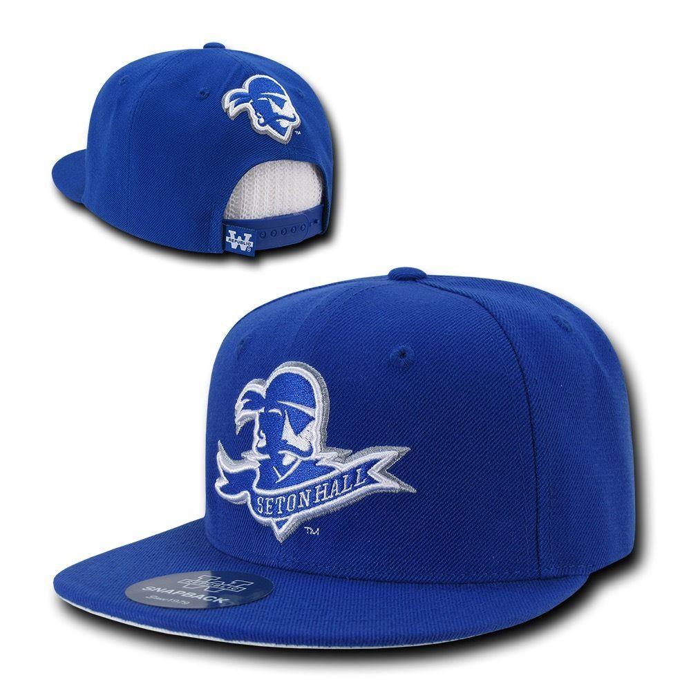 NCAA Seton Hall University 6 Panel Freshmen Snapback Baseball Caps Hat Royal-Campus-Wardrobe