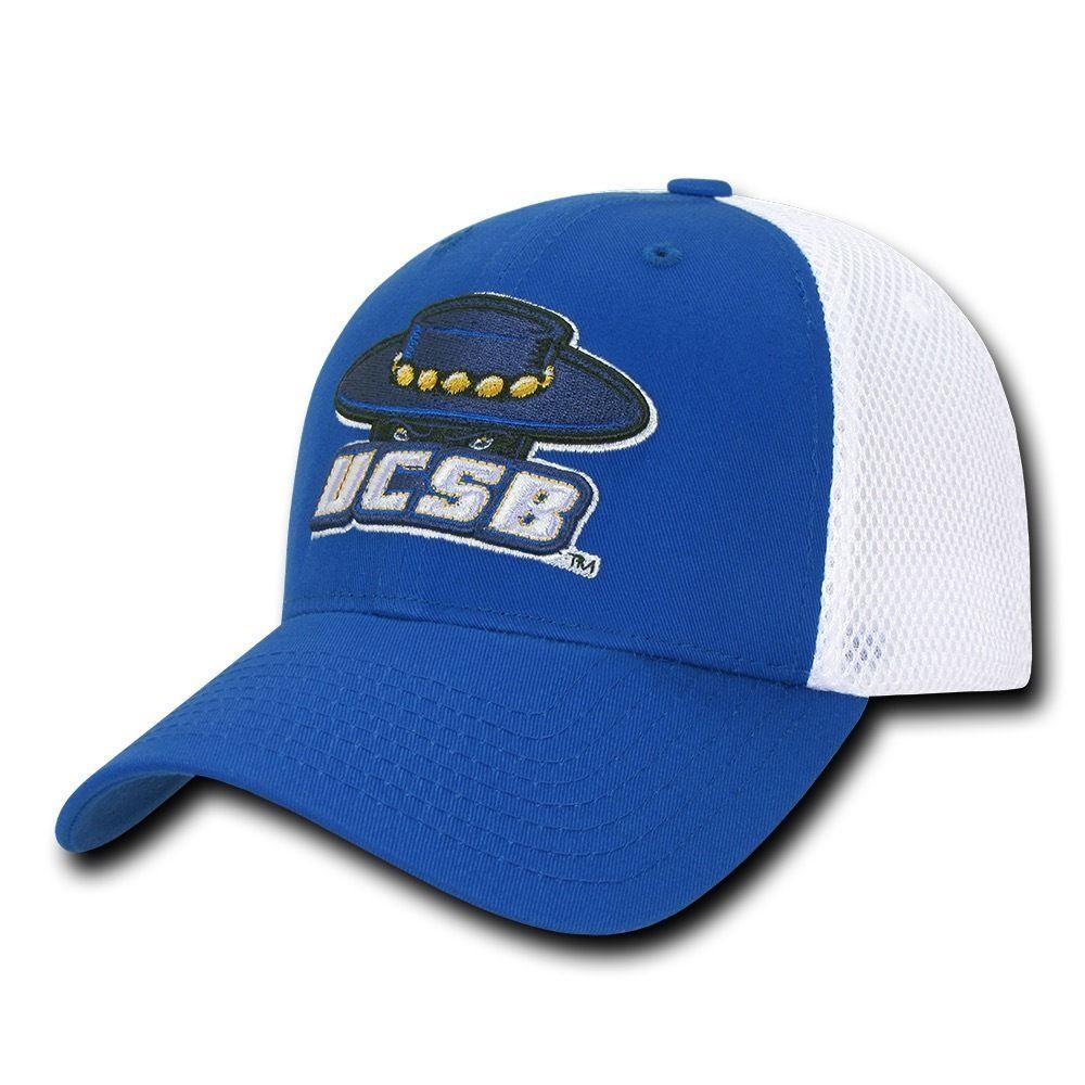NCAA UCSB Uc Santa Barbara Gauchos Structured Mesh Baseball Flex Caps Hats-Campus-Wardrobe