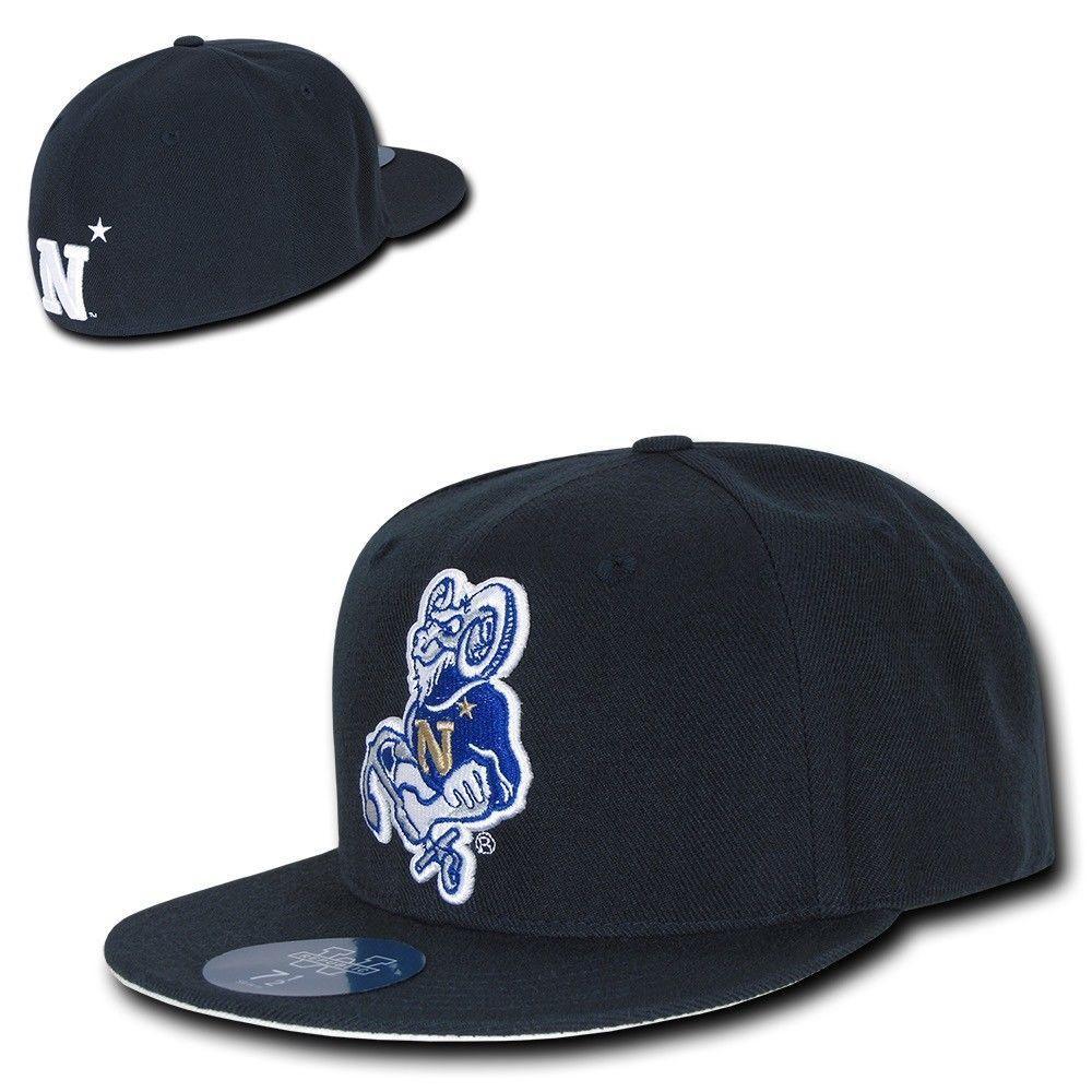 NCAA USna United States Naval Academy College Fitted Caps Hats Navy-Campus-Wardrobe