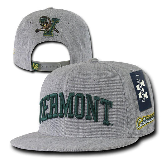 NCAA Vermont University 6 Panel Game Day Snapback Caps Hat Heather Grey-Campus-Wardrobe