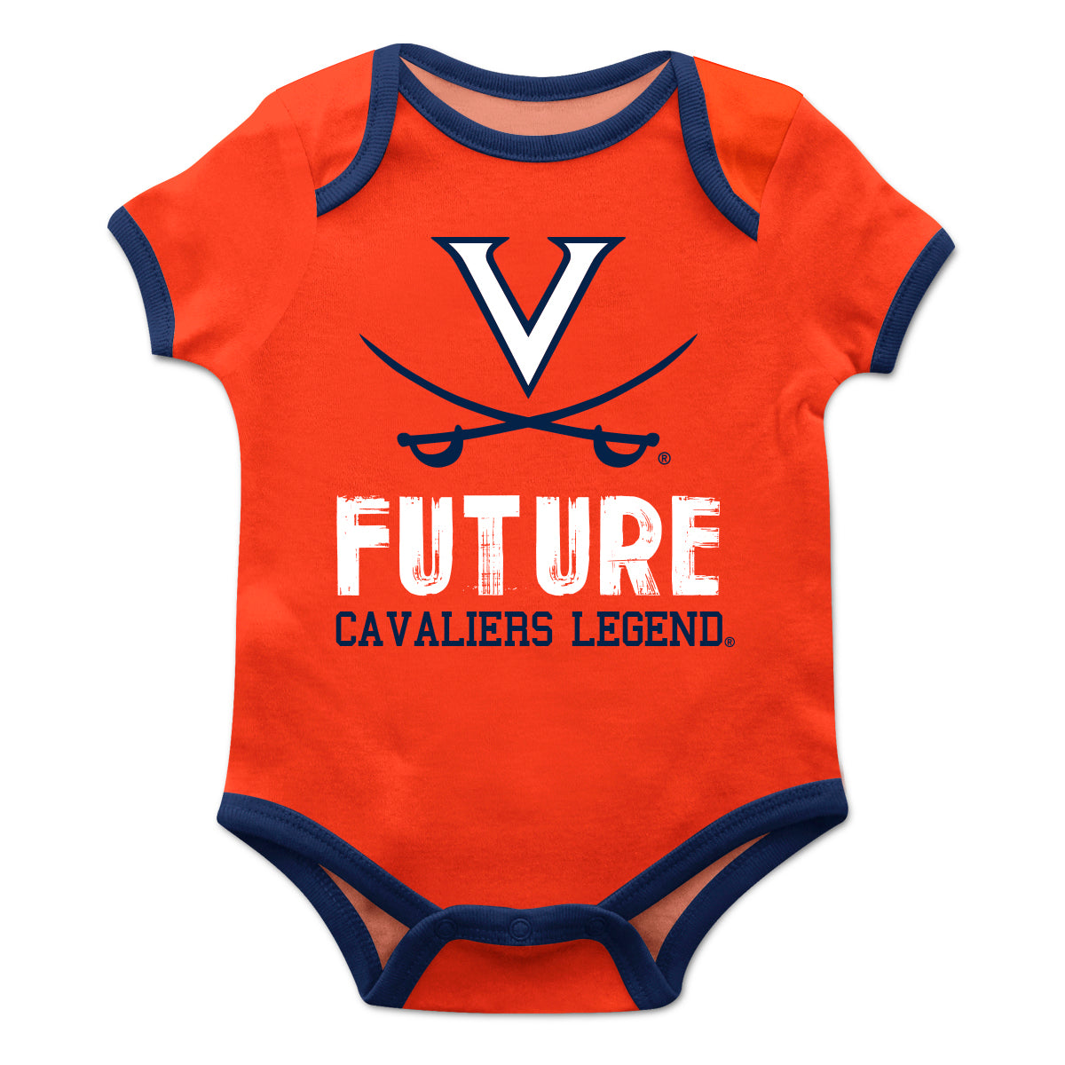 Virginia Cavaliers Solid Orange Boys One Piece Jumpsuit SS by Vive La Fete