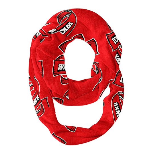 Western Kentucky All Over Logo Red Infinity Scarf - Vive La FÃªte - Online Apparel Store