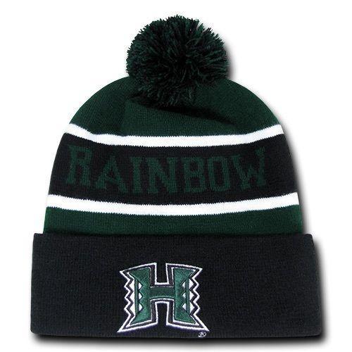 The Legend Beanie, University Of Hawaii Rainbow Warrior Black/Hunter Green-Campus-Wardrobe