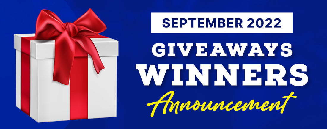 September 2022 Giveaway Winners Announcement