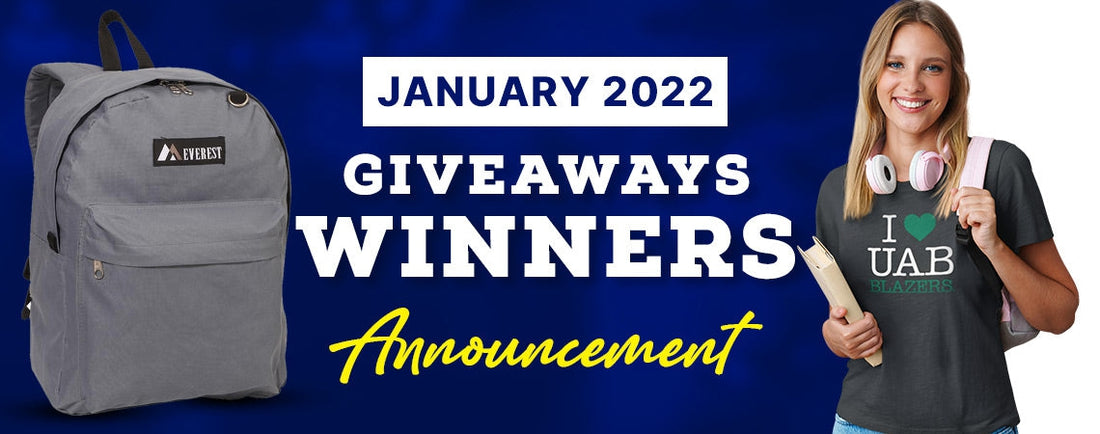 January 2022 Giveaway Winners Announcement  