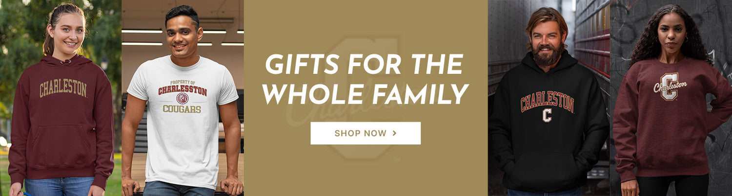 Gifts for the Whole Family. People wearing apparel from COFC College of Charleston Cougars