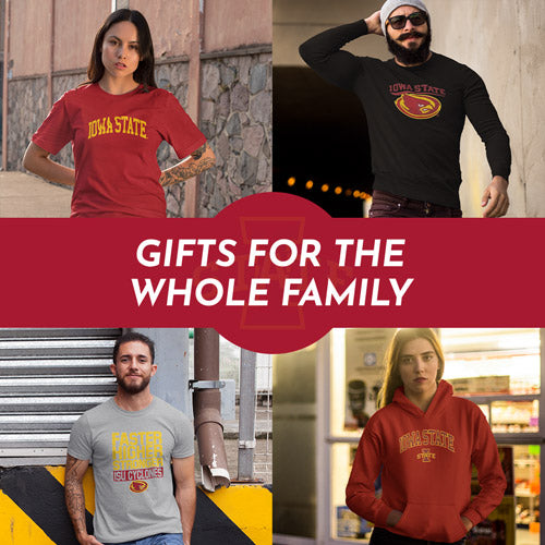 Gifts for the Whole Family. People wearing apparel from ISU Iowa State University Cyclones - Mobile Banner