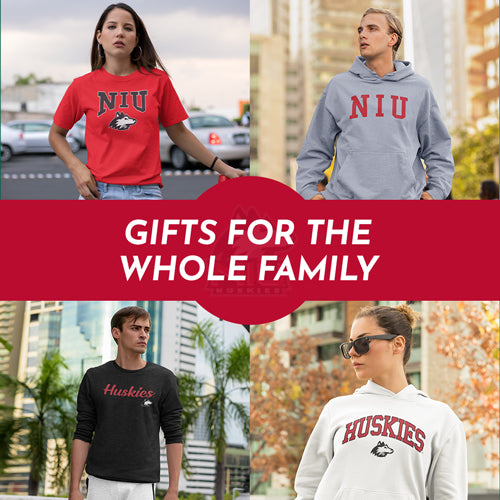 Gifts for the whole family. People wearing apparel from NIU Northern Illinois University Huskies - Mobile Banner