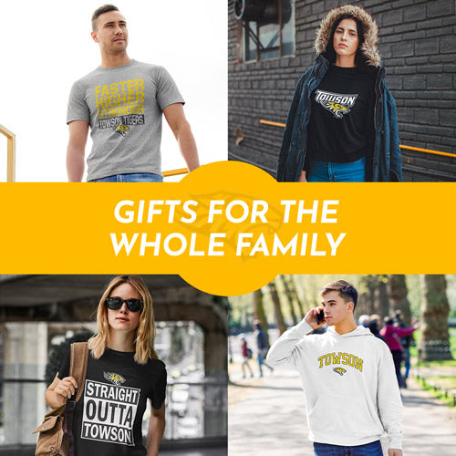 Gifts for the Whole Family. People wearing apparel from Towson University Tigers - Mobile Banner