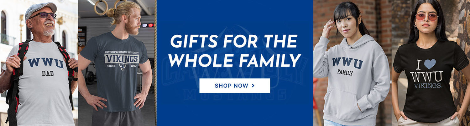 Gifts for the Whole Family. People wearing apparel from WWU Western Washington University Vikings