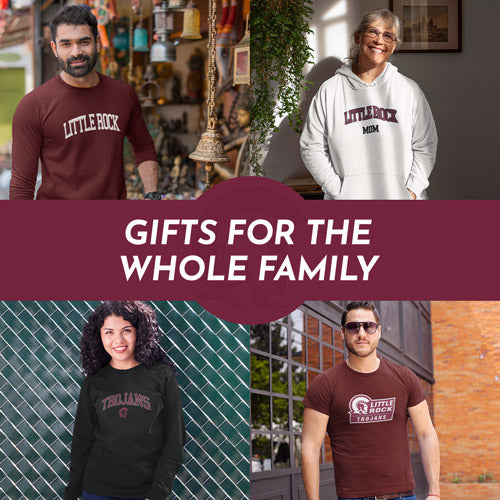 Gifts for the Whole Family. People wearing apparel from Arkansas at Little Rock Trojans - Mobile Banner