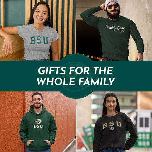 Gifts for the Whole Family. People wearing apparel from BSU Bemidji State University Beavers - Mobile Banner