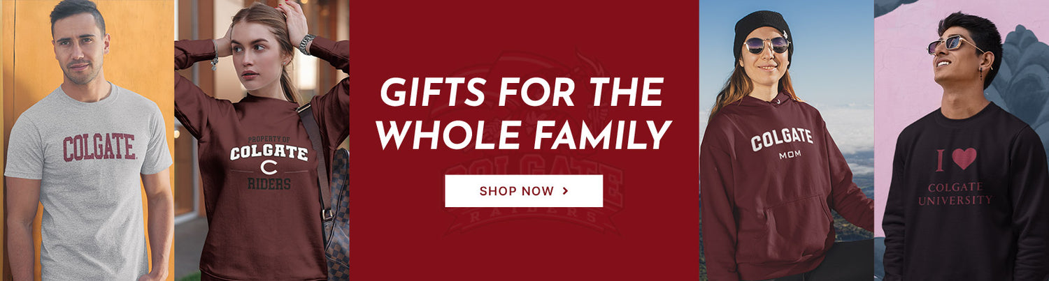 Gifts for the Whole Family. People wearing apparel from Colgate University Raider Apparel – Official Team Gear