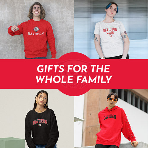 Gifts for the Whole Family. People wearing apparel from Davidson College Wildcats - Mobile Banner
