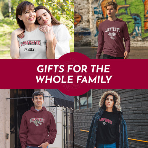 Gifts for the Whole Family. People wearing apparel from Lafayette College Leopards Apparel – Official Team Gear - Mobile Banner