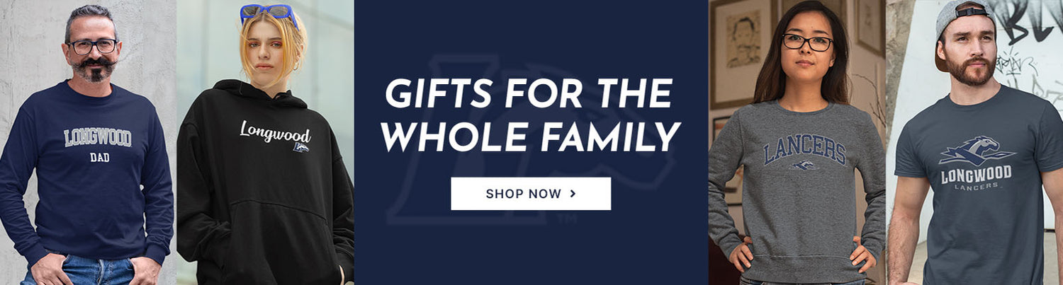 Gifts for the Whole Family. People wearing apparel from Longwood University Lancers Apparel – Official Team Gear