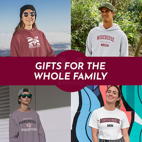 Gifts for the whole family. People wearing apparel from Morehouse College Maroon Tigers - Mobile Banner
