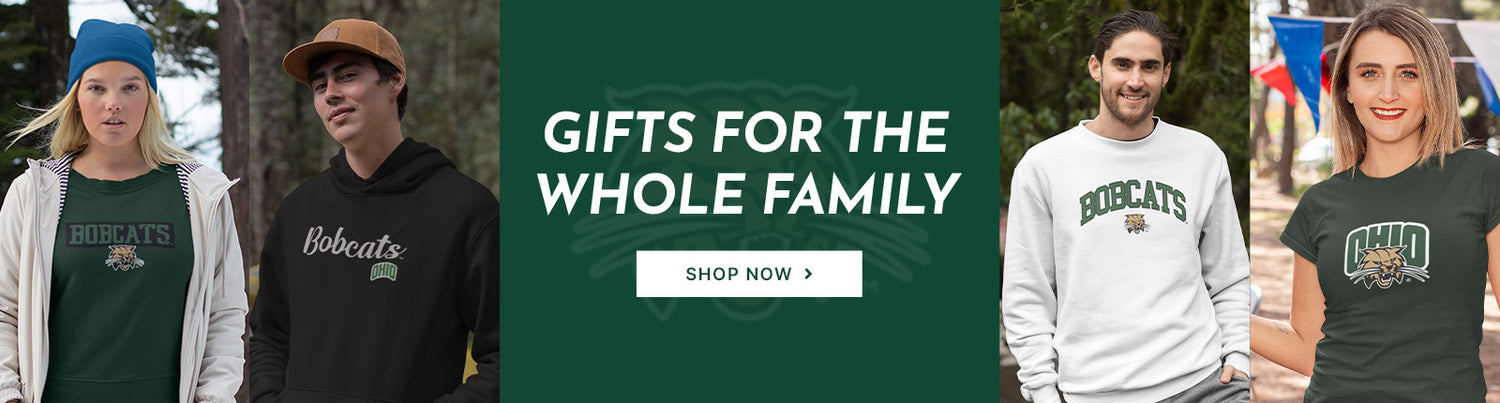 Gifts for the Whole Family. People wearing apparel from Ohio University Bobcats Apparel – Official Team Gear