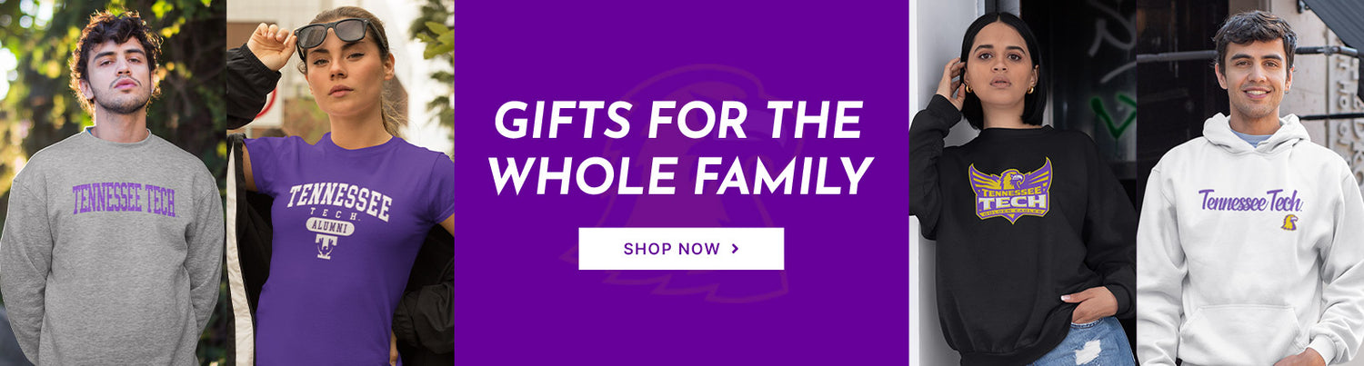 Gifts for the Whole Family. People wearing apparel from TTU Tennessee Tech University Golden Eagles