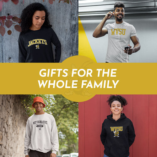 Gifts for the Whole Family. People wearing apparel from WVSU West Virginia State University Yellow Jackets Apparel – Official Team Gear - Mobile Banner