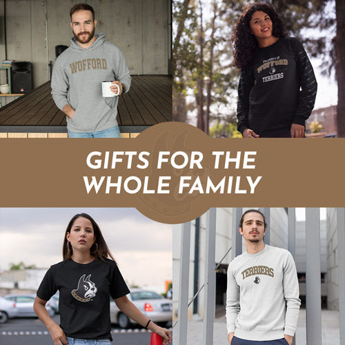Gifts for the Whole Family. People wearing apparel from Wofford College Terriers - Mobile Banner