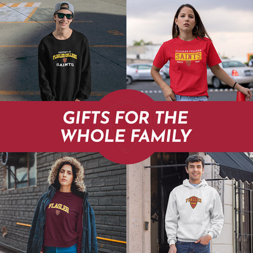 Gifts for the Whole Family. People wearing apparel from Flagler College Saints - Mobile Banner