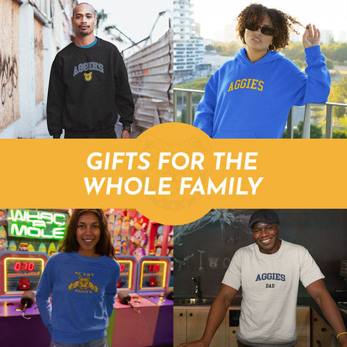 Gifts for the Whole Family. People wearing apparel from North Carolina A&T State University Aggies Official Team Apparel - Mobile Banner