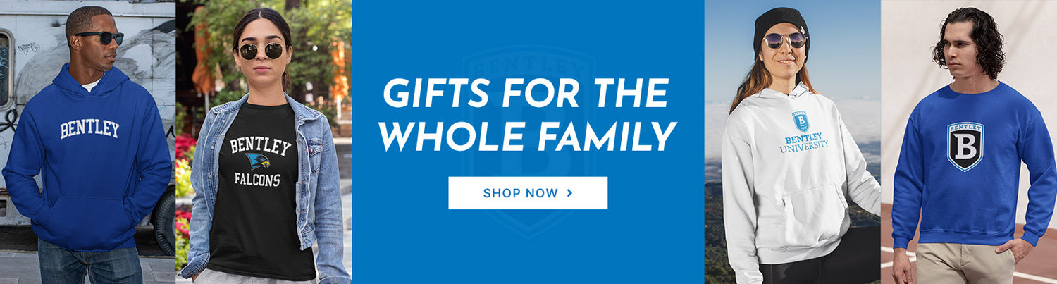 Gifts for the Whole Family. People wearing apparel from Bentley University Falcons Official Team Apparel