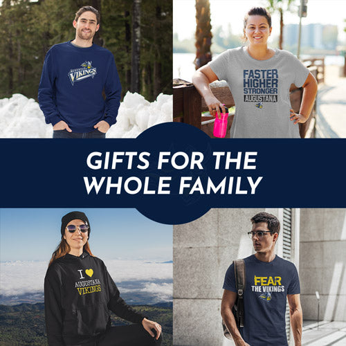 Gifts for the Whole Family. People wearing apparel from Augustana University Vikings - Mobile Banner